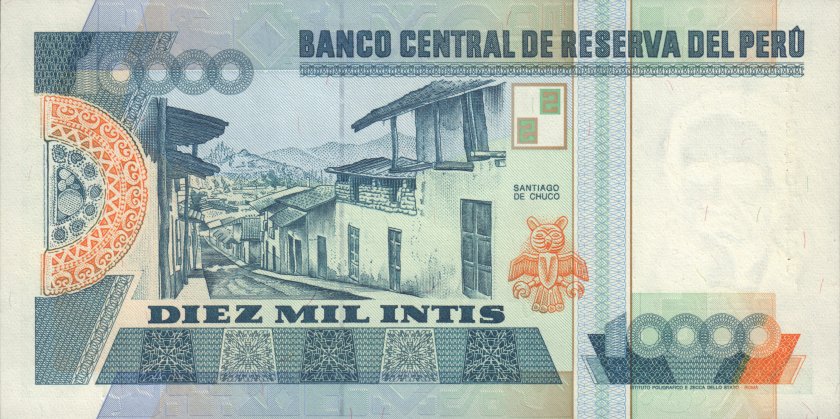 Peru P140 10.000 Intis 1988 UNC