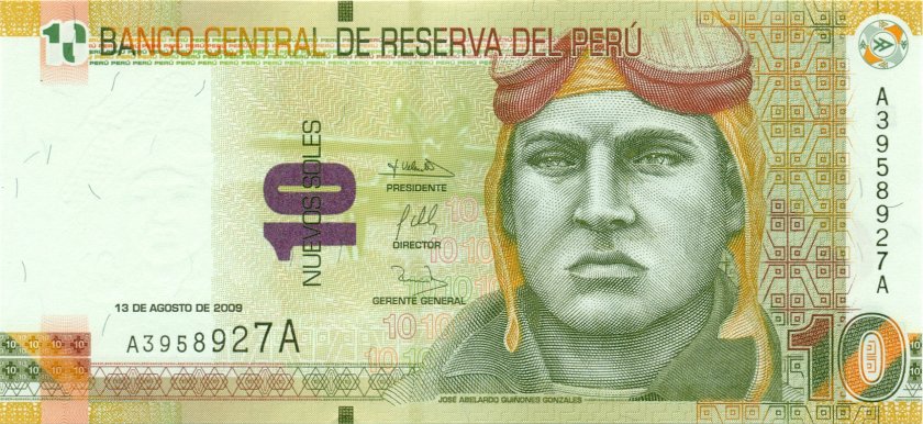 Peru P182 10 Nuevos Soles 2009 UNC