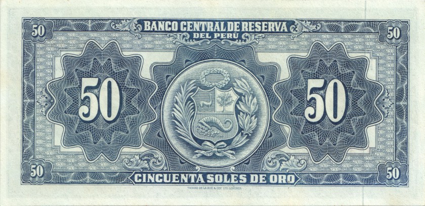 Peru P85a 50 Soles de Oro 1963