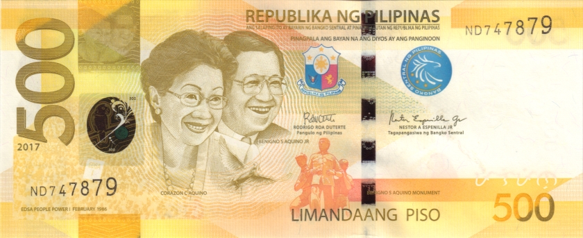 Philippines P210c 500 Philippines Pesos 2017 UNC