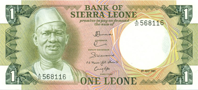 Sierra Leone P5d 1 Leone 1981 UNC