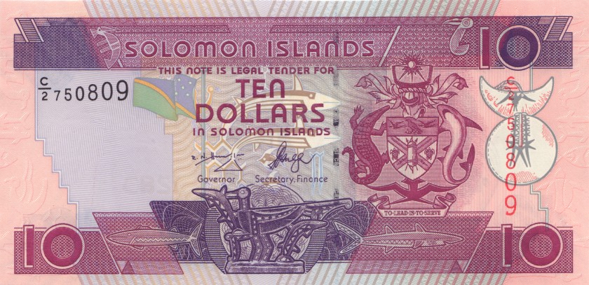 Solomon Islands P27(1) 10 Dollars 2009 UNC