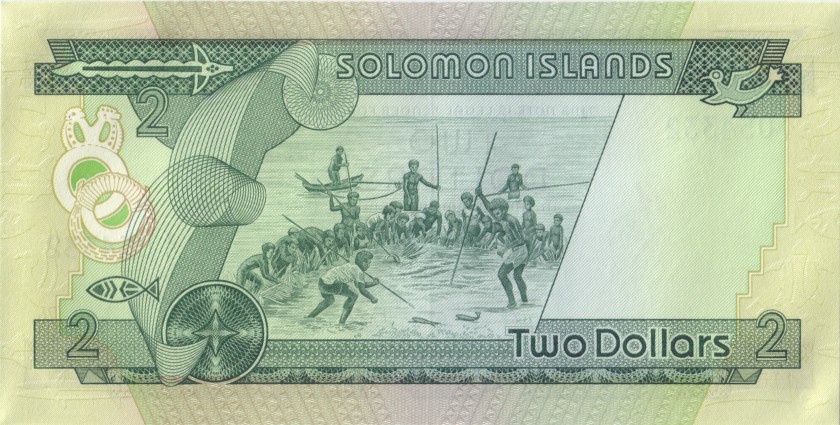 Solomon Islands P5 2 Dollars 1977 UNC