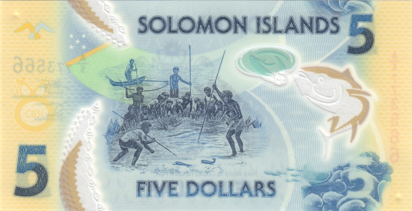 Solomon Islands P-W38(2) 5 Dollars 2019 UNC