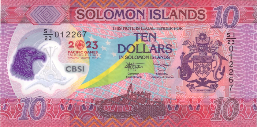 Solomon Islands P-W39 10 Dollars 2023 UNC