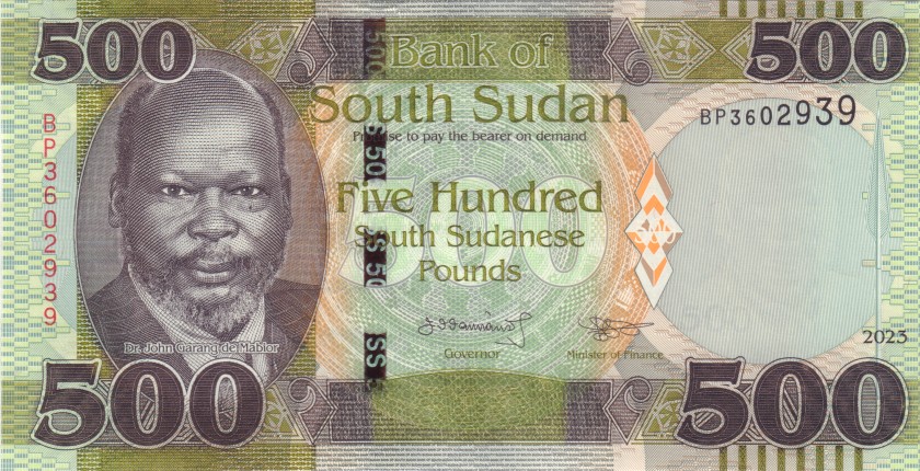 South Sudan P16d 500 South Sudanese Pounds 2023 UNC