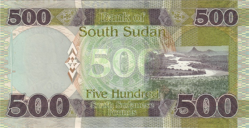 South Sudan P16d 500 South Sudanese Pounds 2023 UNC