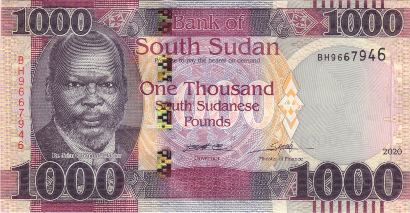 South Sudan P-W17 1.000 South Sudanese Pounds 2020 UNC