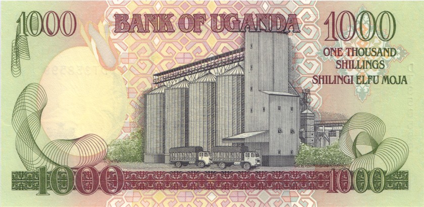 Uganda P34b 1.000 Shillings 1991 UNC