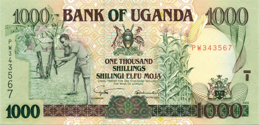 Uganda P39Ab 1.000 Shillings 2003 UNC