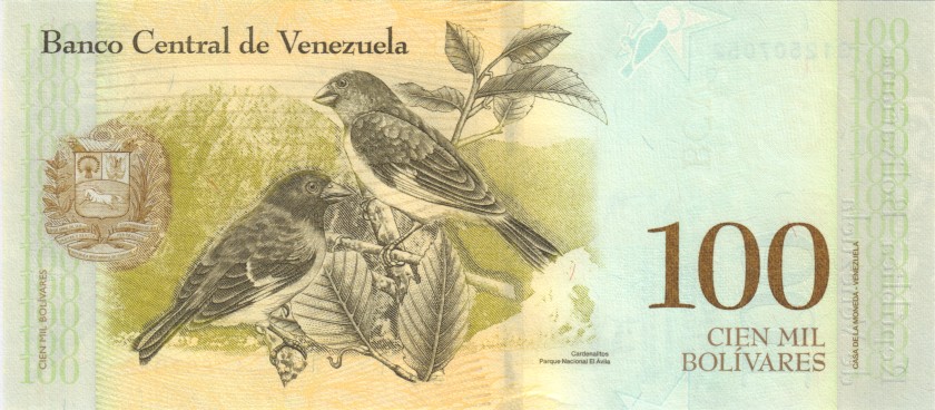 Venezuela P100b3 100.000 Bolivares 2017 UNC