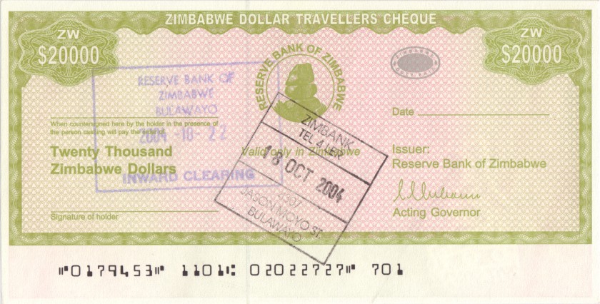 Zimbabwe P18 20.000 Dollars 2003 UNC