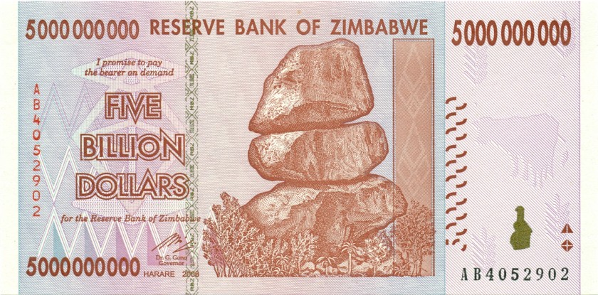 Zimbabwe P84 5.000.000.000 Dollars 2008 UNC