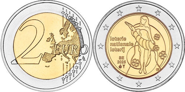 Belgium 2025 2 Euro National lottery of Belgium (French) UNC