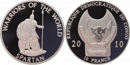 Congo Democratic Republic 2010 KM# 201 10 Francs Proof-like