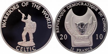 Congo Democratic Republic 2010 KM# 205 10 Francs Proof-like