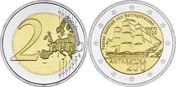 Estonia 2020 2 Euro The bicentenary of the discovery of Antarctica