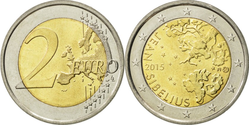 Finland 2015 2 Euro The 150th anniversary of the birth of composer Jean Sibelius