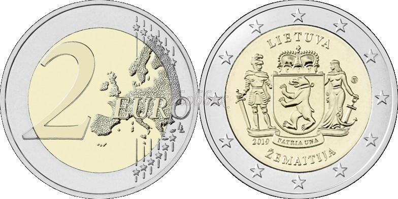 Lithuania 2019 2 Euro Samogitia UNC