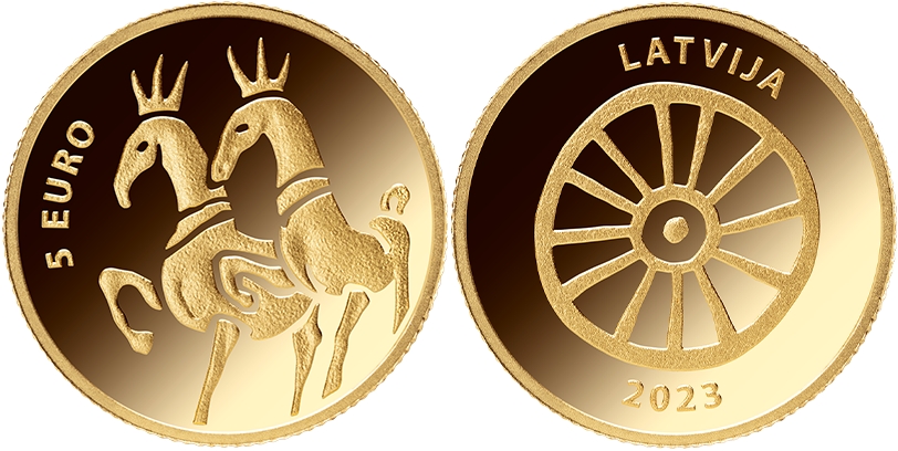 Latvia 2023 The Golden Horses Proof