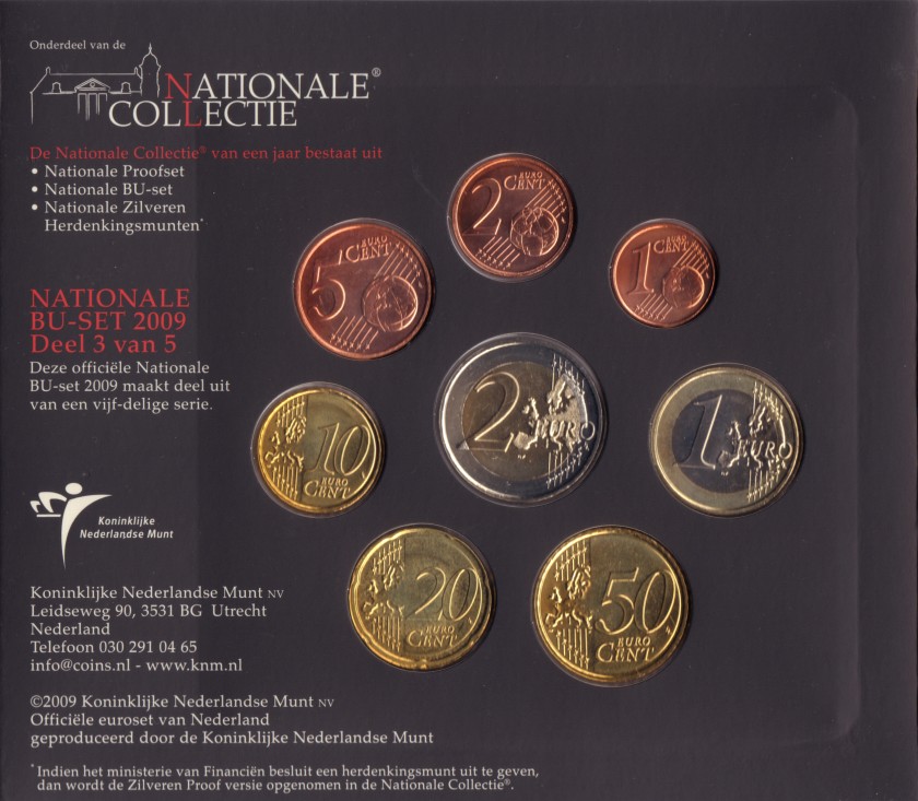 Netherlands 2009 Mint set of euro coins UNC