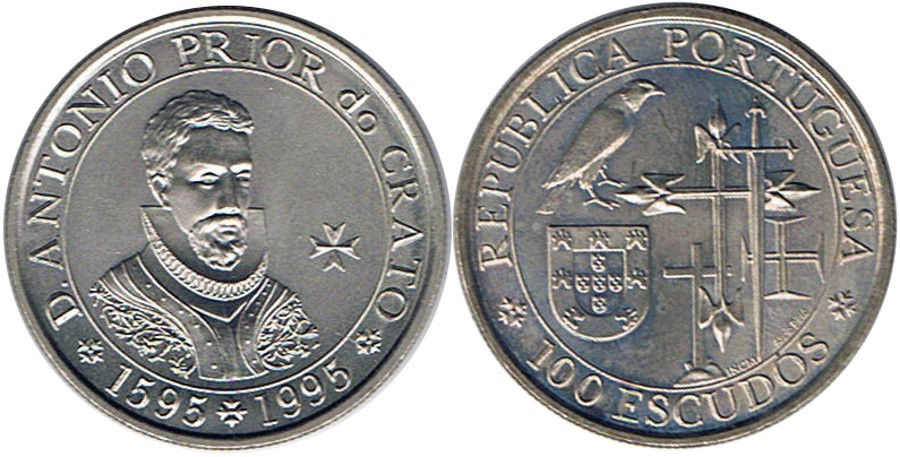 Portugal KM# 680 100 Escudos 1995 UNC