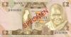 Zambia P24bs SPECIMEN 2 Kwacha 1980-1988 UNC-